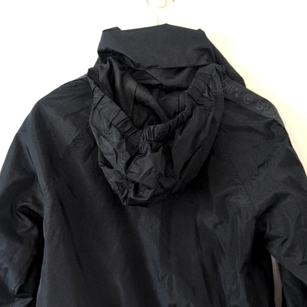 Michael Kors Black Sporty Windbreaker Lightweight Packable Jacket Polyester XS